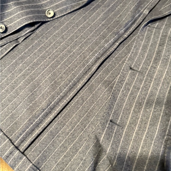 Italian blue/charcoal pin unconstructed wool clean - Picture 15 of 15